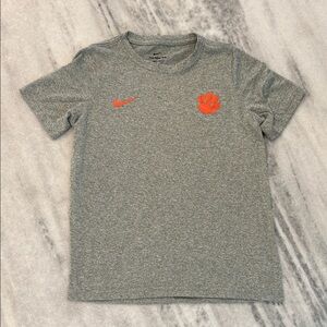 Nike Youth The Nike Tee DriFit sz Small Grey Clemson Tigers